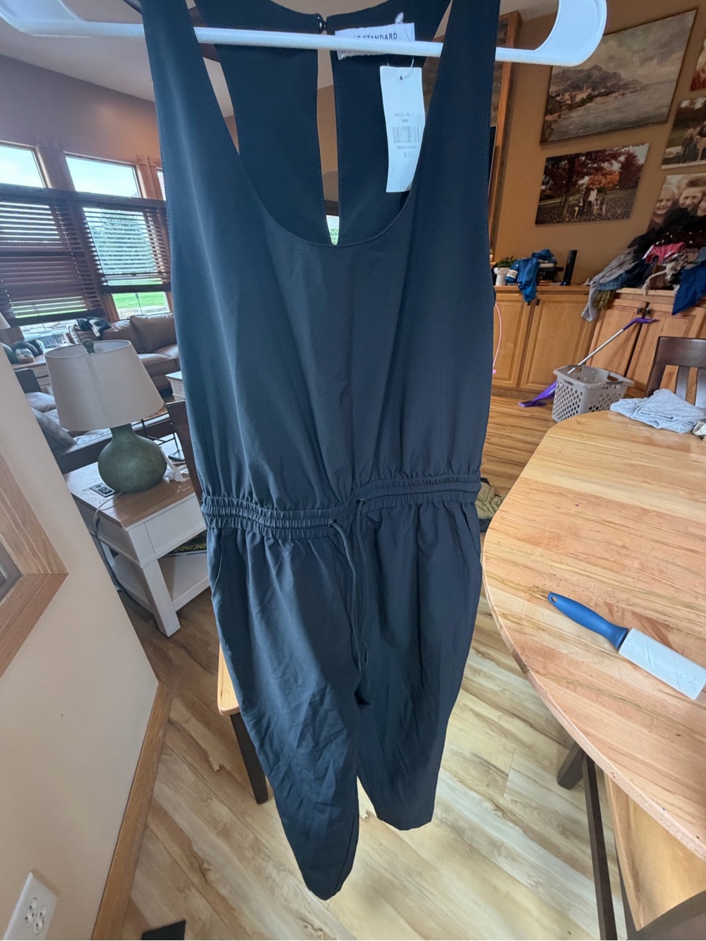 Banana Republic Black Sleeveless Jumpsuit with Elastic Waist
